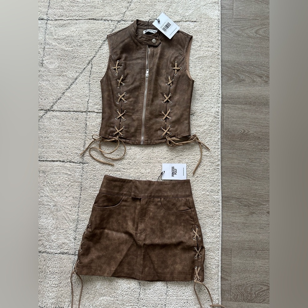 Princess Polly Brown Skirt Set